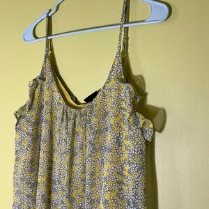 Who What Wear Yellow Daisy Floral Print chiffon Maxi Dress
